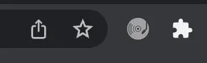 Chrome browser top bar showing extensions and TrackDen icon